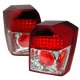 Dodge Caliber 2007-2013 Red and Clear LED Tail Lights
