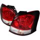 Toyota Yaris Hatchback 2007-2008 Red and Clear LED Tail Lights