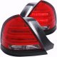 Ford Crown Victoria 1998-2008 LED Tail Lights with Black Trim
