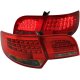 Audi A3 2004-2007 Red and Clear LED Tail Lights