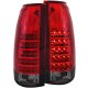 GMC Sierra 3500 1988-1998 Red and Smoked LED Tail Lights