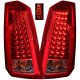 Cadillac CTS 2003-2007 Red and Smoked LED Tail Lights