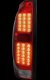 Chevy Avalanche 2002-2006 Red and Clear LED Tail Lights