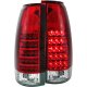 GMC Suburban 1992-1999 Red and Clear LED Tail Lights