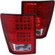 Jeep Grand Cherokee 2005-2006 LED Tail Lights Red and Clear