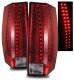 Cadillac Escalade 2007-2014 Red and Clear LED Tail Lights