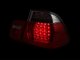 BMW 3 Series Sedan 2002-2005 Red and Clear LED Tail Lights
