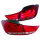 Hyundai Elantra 2011-2013 LED Tail Lights Red and Clear