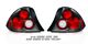 Honda Civic Coupe 2001-2003 Black Altezza Tail Lights
