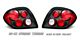 Hyundai Tiburon 2000-2002 Black Altezza Tail Lights