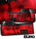 BMW E32 7 Series 1988-1993 Red and Smoked Euro Tail Lights