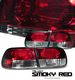 Honda Civic Hatchback 1992-1995 Red and Clear Euro Tail Lights