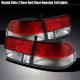 Honda Civic Coupe 1996-2000 Red and Clear Euro Tail Lights