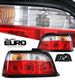 BMW E36 Coupe 3 Series 1992-1998 Red and Clear Euro Tail Lights