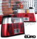 VW Jetta 1984-1991 Red and Clear Euro Tail Lights