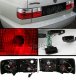VW Jetta 1993-1998 Red and Clear Euro Tail Lights
