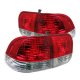 Honda Civic Sedan 1996-1998 Red and Clear Euro Tail Lights