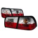 Nissan Maxima 1995-1996 Red and Clear Euro Tail Lights