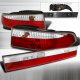 Nissan 240SX 1995-1998 Red and Clear Euro Tail Lights Set