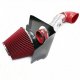 Ford Mustang V8 2005-2009 Polished Cold Air Intake with Red Air Filter