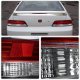 Honda Prelude 1997-2001 Red and Clear Tail Lights