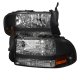 Dodge Durango 1998-2003 Black Headlights