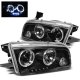 Dodge Charger 2006-2010 Black Halo Projector Headlights with LED