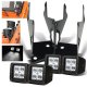 Jeep Wrangler JK 2007-2015 Dual Spot Beam LED Windshield Lights and Mount