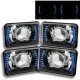 Chevy Camaro 1982-1992 Blue LED Black Chrome Sealed Beam Projector Headlight Conversion Low and High Beams