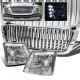 Chevy Silverado 1500HD 2003-2004 Chrome Vertical Grille and Headlight Conversion Kit