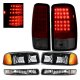 GMC Yukon 2000-2006 Black Headlights Set and LED Tail Lights Red Smoked