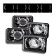 Chevy Caprice 1977-1986 LED Black Sealed Beam Projector Headlight Conversion Low and High Beams