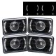 Chevy Caprice 1977-1986 White LED Black Sealed Beam Projector Headlight Conversion Low and High Beams