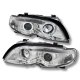 BMW E46 Projector Headlights 2002-2005 3 Series Sedan Dual Halo Chrome