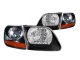 Ford Expedition 1997-2002 Harley Davidson Style Black Headlights and Corner Lights