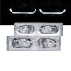 GMC Suburban 1994-1999 Clear Headlights U-shaped LED DRL