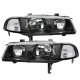 Honda Prelude 1992-1996 JDM Black Headlights with Clear Corner Lights