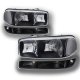 GMC Sierra 1999-2006 Black Clear Headlights and LED Tail Lights