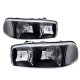 GMC Yukon XL 2000-2006 Black Euro Headlights