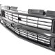 Chevy 3500 Pickup 1994-1998 Black Replacement Grille and LED DRL Headlights Bumper Lights