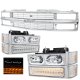 Chevy 3500 Pickup 1994-1998 Chrome Grille and LED DRL Headlights Bumper Lights
