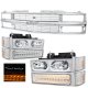 Chevy Suburban 1994-1999 Chrome Grille and LED DRL Headlights Bumper Lights