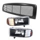 Dodge Ram 1994-2001 Black Grille and Headlights with LED Corner Lights