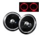 Chevy Monza 1975-1976 Red Halo Black Sealed Beam Headlight Conversion