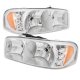 GMC Yukon XL Denali 2001-2006 Clear Headlights LED Daytime Running Lights