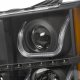 GMC Sierra 2007-2013 Black Halo Bar Projector Headlights LED DRL