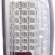 Dodge Ram 2007-2008 LED Tail Lights Chrome Clear
