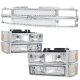 Chevy 3500 Pickup 1988-1993 Chrome Mesh Grille and Headlights Conversion