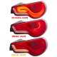 Scion FRS 2013-2020 JDM LED Tail Lights Red Clear