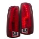 GMC Sierra 2500 1988-1998 LED Tail Lights Red Clear